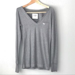 Abercrombie & Fitch Long-sleeve Grey T shirt Tee L